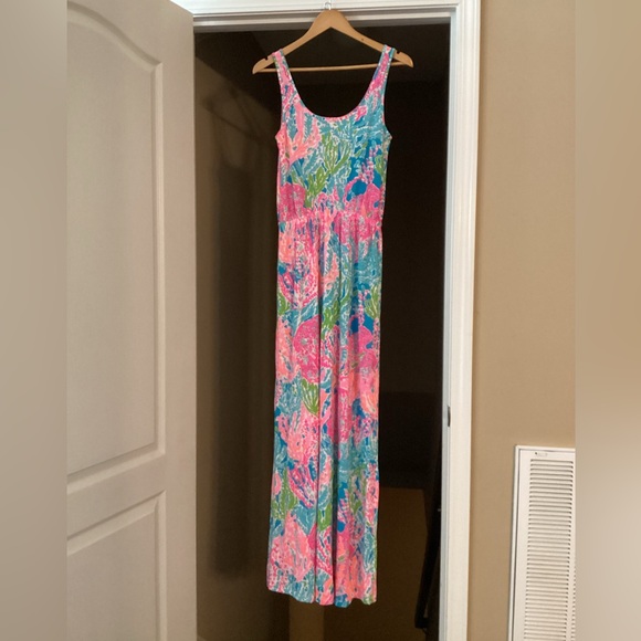 Lilly Pulitzer Holy Grail Tria Maxi in Turquoise Let’s Cha Cha, Size Small. - Picture 4 of 15